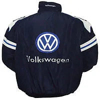 VW Volkswagen Racing Jacket Dark Blue with White