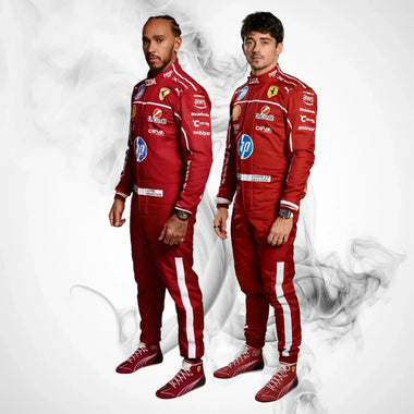 2025 Ferrari F1 Racing Team Suit | Charles Leclerc & Lewis Hamilton - Rustle Racegear