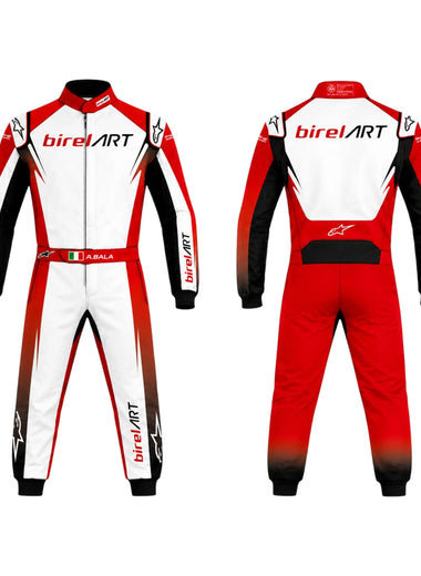 2025 Birel ART Kart Racing Suit – Red & White
