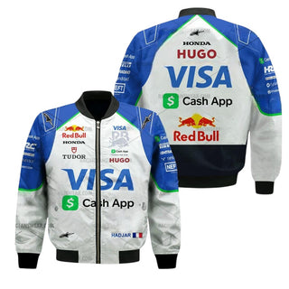 2025 Isack Hadjar Visa Cash App Formula One Bomber Jacket