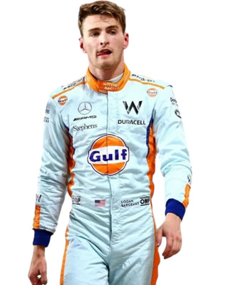 2023 Logan Sargeant Gulf F1 Race Suit Singapore GP