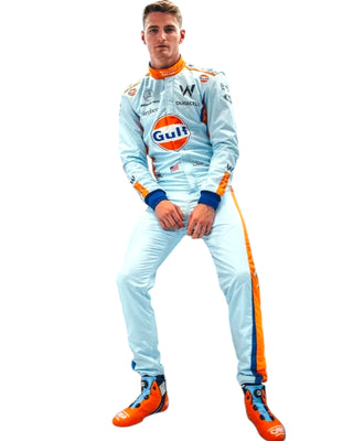 2023 Logan Sargeant Gulf F1 Race Suit Singapore GP
