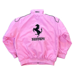 Vintage Pink Ferrari F1 Racing Jacket