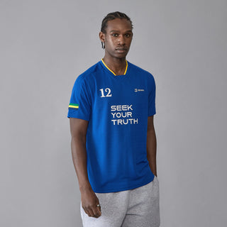 Ayrton Senna Stripe Football T-shirt