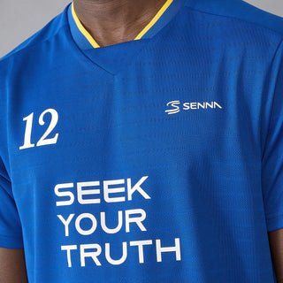 Ayrton Senna Stripe Football T-shirt