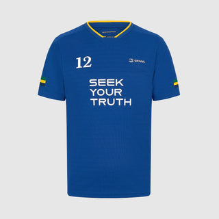 Ayrton Senna Stripe Football T-shirt