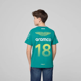 Aston Martin F1 Team Kids 2025 Lance Stroll Driver T-shirt
