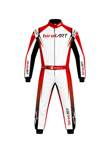2025 Birel ART Kart Racing Suit – Red & White