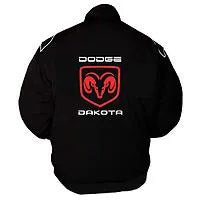 Dodge Dakota Racing Jacket Black with White piping
