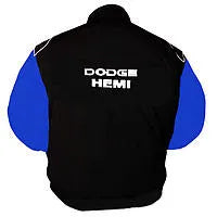 Dodge Hemi Mopar Racing Jacket Black and Royal Blue