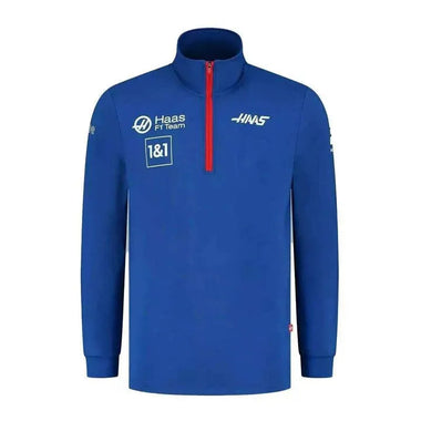 Haas Racing F1 2022 Men's Team Fitted 1/4 Zip Sweatshirt - Rustle Racewears