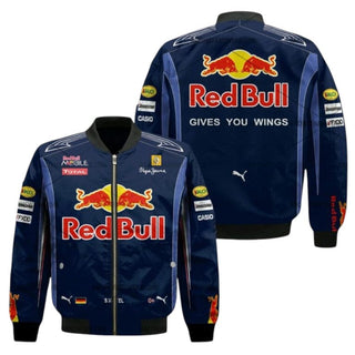 Sebastian Vettel Formula One Racing 2010 Red Bull Vintage Bomber Jacket