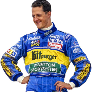 Michael Schumacher 1995 Embroidered Replica Race Suit Formula One Team Benetton-Renault