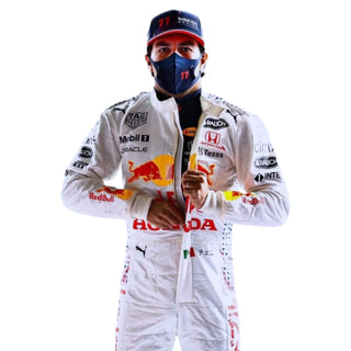 2021 Sergio Perez Red Bull Unveil Special Turkish Gp Race Suit