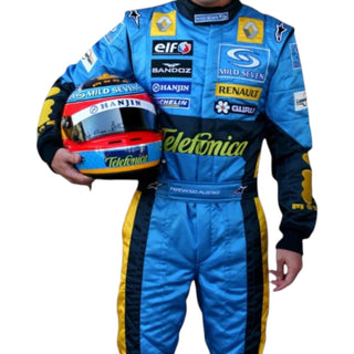 Fernando Alonso 2006 F1 Renault Racing Suit Replica - Embroidery