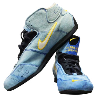 Signed 2003 Patrick Carpentier IndyCar Boots - Team Players Race - F1 Vintage Racewear