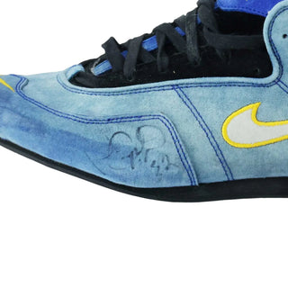 Signed 2003 Patrick Carpentier IndyCar Boots - Team Players Race - F1 Vintage Racewear