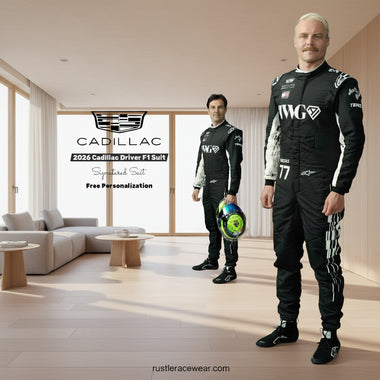 2026 Cadillac F1 Racing Jumpsuit Replica | Sergio Perez & Valtteri Bottas Rustle Racewear
