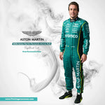 2026 Fernando Alonso Aston Martin F1 Racing Replica Jumpsuit Track Racewear