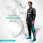 2026 George Russell F1 Driver Mercedes Racing Replica Costume Track Racewear
