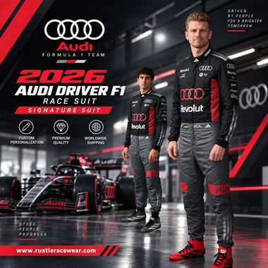 2026 Audi Formula 1 Team Driver Race Suit Replica – Kids & Adults