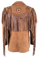 Scully Bead Trimmed Boar Suede Coat - Brown