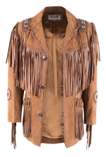 Scully Bead Trimmed Boar Suede Coat - Brown