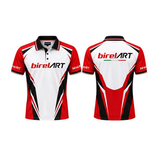 Birel ART Polo Shirt – Red & White - Rustle Racewear