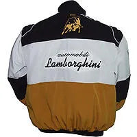 Lamborghini Automobili Racing Jacket Black,White and Brown