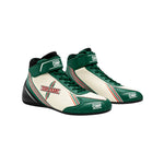 Tony Kart OMP Racing Shoes – Green & Ivory Italian Stripe