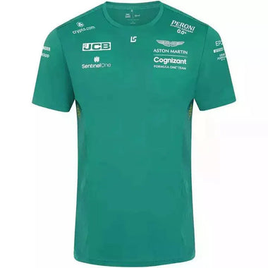 Aston Martin Cognizant F1 2022 Men's Lance Stroll Driver T-Shirt- Green - Rustle Racewears