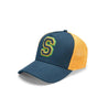 Ayrton Senna Collegiate Hat - Grey/Navy - Rustle Racewears