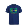 Ayrton Senna Men's Fanwear Flag T-Shirt - Navy - Rustle Racewears