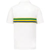 Ayrton Senna Men's Helmet Striped Polo Shirt - Rustle Racewears