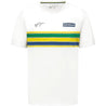 Ayrton Senna Men's Helmet Striped T-Shirt - Rustle Racewears