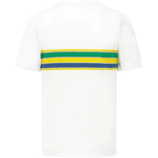 Ayrton Senna Men's Helmet Striped T-Shirt - Rustle Racewears