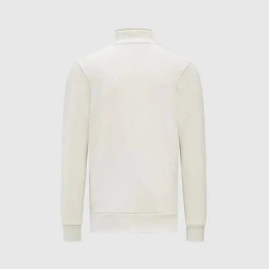 Ayrton Senna Seasonal 1/4 Zip Sweater - White - Rustle Racewears