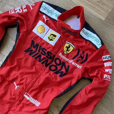 Charles Leclerc 2020 Ferrari Mission Winnow Replica Racing Suit - Rustle Racewears
