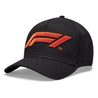 Formula 1 Tech Collection F1 Kids Large Logo Baseball Hat Black - Rustle Racewears