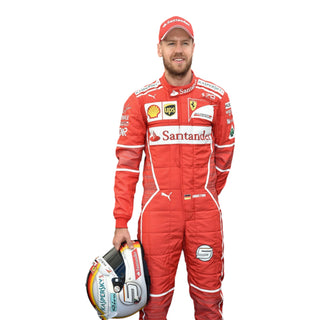 Sebastian Vettel 2017 Team Ferrari Embroidery F1 Race Suit Replica