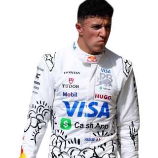 Isack Hadjar 2025 Visa Cash App Racing Bulls Replica Formula Race Suit - British GP