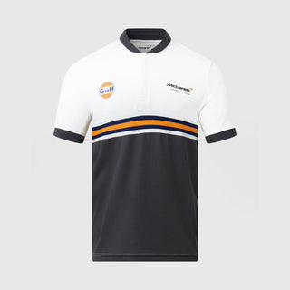 McLaren F1 Gulf white and charcoal grey polo shirt