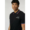 McLaren F1 Men's Miami Graphic Polo Shirt-Black/White/Crystal Rose - Rustle Racewears