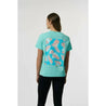 McLaren F1 Women's Miami Palm Graphic T-Shirt-Crystal Rose/Aqua Sky - Rustle Racewears