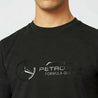 Mercedes Benz AMG Petronas F1 Unisex Stealth Large Logo T-Shirt -Black - Rustle Racewears