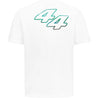 Mercedes Benz F1 Special Edition Lewis Hamilton 2022 Men's Miami GP T-Shirt- White - Rustle Racewears